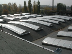 New polycarbonate barrel vault skylights
